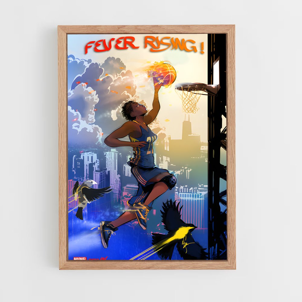 Poster Saut de Tamika – affiche Basketball (vue 4)